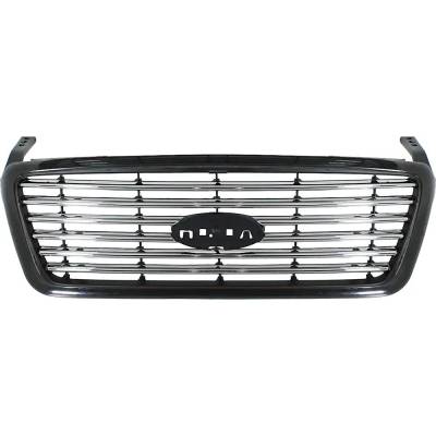 Black Shell Grille Assembly Compatible With Ford F-150 Harley-Davidson Edition 8 Cyl 5.4L 2006-2008