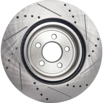 RAREELECTRICAL - New Cross-Drilled Brake Disc Compatible With Dodge Challenger Gt 6 Cyl 3.6L Charger Enforcer 8 Cyl - Image 4