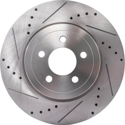 New Cross-Drilled Brake Disc Compatible With Dodge Charger Enforcer 8 Cyl 5.7L Charger Sxt 6 Cyl