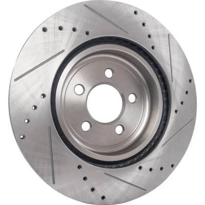 RAREELECTRICAL - New Cross-Drilled Brake Disc Compatible With Dodge Charger Se 6 Cyl 3.6L Magnum Se 6 Cyl 2.7L - Image 5
