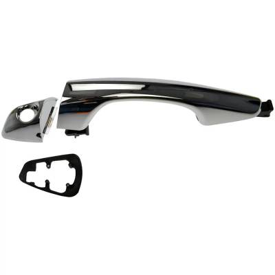 Rareelectrical - Left Front Or Rear Exterior Door Handle Compatible With 2013-2019 Hyundai Santa Fe Chrome With Key - Image 2