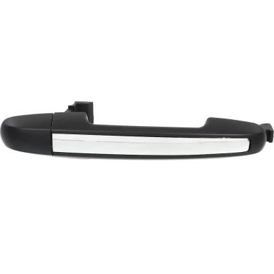 Left Rear Exterior Door Handle Compatible With 2006-2010 Hyundai Sonata Black Without Key Hole