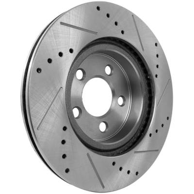 RAREELECTRICAL - New Cross-Drilled Brake Disc Compatible With Chrysler Dodge 300 Lx 6 Cyl 2.7L Magnum Base 6 Cyl 3.5L - Image 6