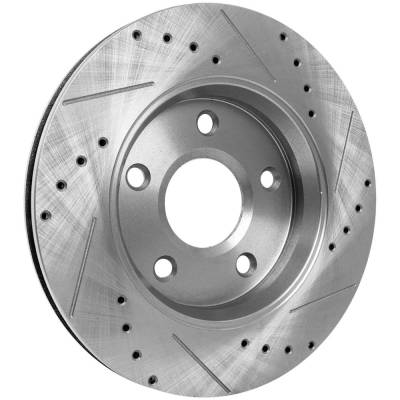 RAREELECTRICAL - New Cross-Drilled Brake Disc Compatible With Chrysler Dodge Grand Caravan Se Canada Value Package 6 - Image 5