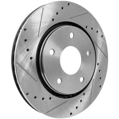 RAREELECTRICAL - New Cross-Drilled Brake Disc Compatible With Chrysler Dodge Grand Caravan Canada Value Package 6 Cyl - Image 2