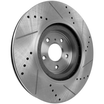 RAREELECTRICAL - New Cross-Drilled And Slotted Brake Disc Compatible With Infiniti Nissan 370Z Sport Tech 6 Cyl 3.7L - Image 6