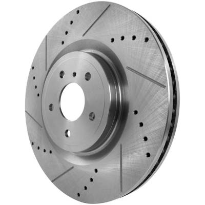 RAREELECTRICAL - New Cross-Drilled And Slotted Brake Disc Compatible With Infiniti Nissan Q70l Luxe 8 Cyl 5.6L Q70 - Image 3
