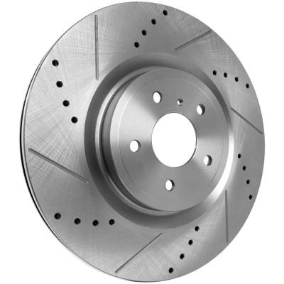 RAREELECTRICAL - New Cross-Drilled And Slotted Brake Disc Compatible With Infiniti Nissan Q60 Premium 4 Cyl 2.0L Q60 - Image 2