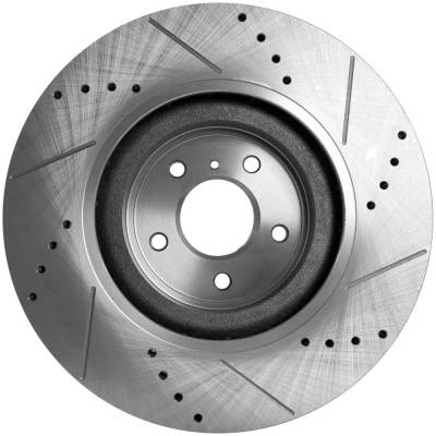 RAREELECTRICAL - New Cross-Drilled And Slotted Brake Disc Compatible With Infiniti Nissan Q60 Premium 4 Cyl 2.0L Q60 - Image 4