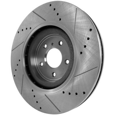 RAREELECTRICAL - New Cross-Drilled And Slotted Brake Disc Compatible With Infiniti Nissan Q60 Premium Sport 6 Cyl - Image 5
