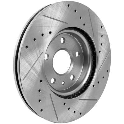 RAREELECTRICAL - New Cross-Drilled Brake Disc Compatible With Buick Chevrolet Gmc Lacrosse Leather 4 Cyl 2.4L - Image 5