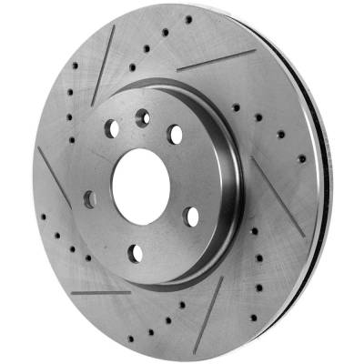 RAREELECTRICAL - New Cross-Drilled Brake Disc Compatible With Buick Chevrolet Gmc Impala Ls 6 Cyl 3.6L Lacrosse - Image 3