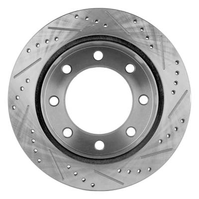 RAREELECTRICAL - New Cross-Drilled Brake Disc Compatible With Ford F-350 Super Duty King Ranch 10 Cyl 6.8L F-250 - Image 4