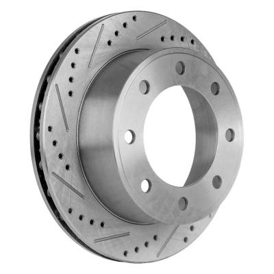 New Cross-Drilled Brake Disc Compatible With Ford F-250 Super Duty Harley-Davidson Edition 10 Cyl