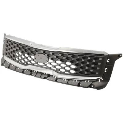 Rareelectrical - Gray Insert Grille Assembly Compatible With Kia Telluride Lx 6 Cyl 3.8L 2020-2021 Ki1200208 - Image 2