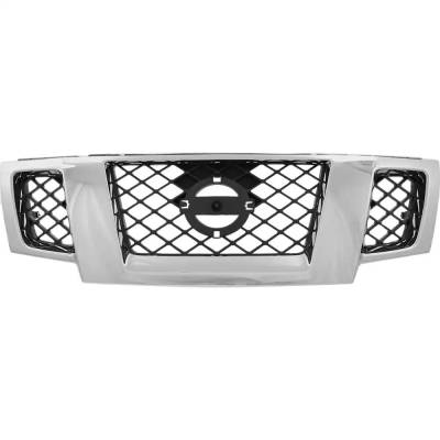 New Chrome Shell Grille Assembly Compatible With Nissan Frontier Sv 6 Cyl 4.0L Frontier Le 6 Cyl