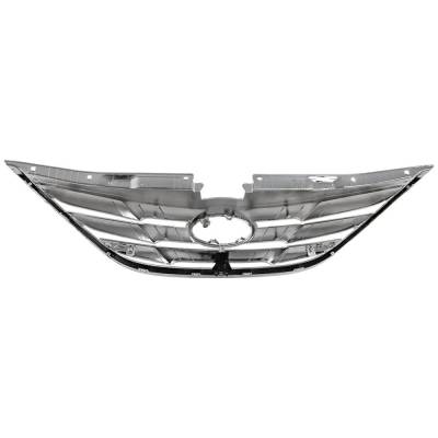 Rareelectrical - New Chrome Grille Assembly Compatible With Hyundai Sonata Se 4 Cyl 2.4L Sonata 2.0T Limited 4 Cyl - Image 4