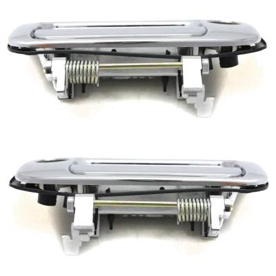Rareelectrical - Front Left And Right Exterior Door Handle Compatible With 1991-1997 Toyota Land Cruiser Chrome With - Image 4
