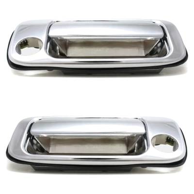 Rareelectrical - Front Left And Right Exterior Door Handle Compatible With 1991-1997 Toyota Land Cruiser Chrome With - Image 6