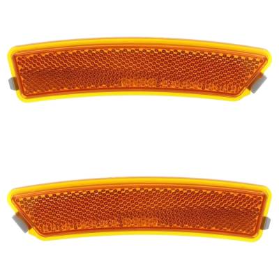 New Front Left And Front Right Bumper Reflector Compatible With Lincoln Mkz Hybrid Mkz Black Label