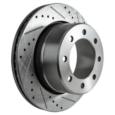 New Cross-Drilled Brake Disc Compatible With Dodge Ram 3500 Big Horn 8 Cyl 6.4L Ram 3500 Sxt 6 Cyl