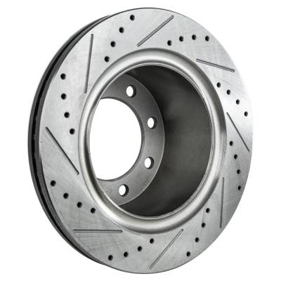 RAREELECTRICAL - New Cross-Drilled Brake Disc Compatible With Dodge Ram Ram 2500 St 6 Cyl 6.7L Ram 3500 Slt 6 Cyl - Image 5