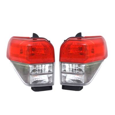 New Pair Of Black Tail Lights Compatible With Toyota 4Runner 2010 2011 By Part Numbers To2818148