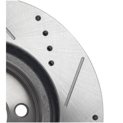 Rareelectrical - OEM Grade Cross-Drilled Brake Disc Compatible With Chrysler Dodge Charger Base 6 Cyl 2.7L Charger - Image 7