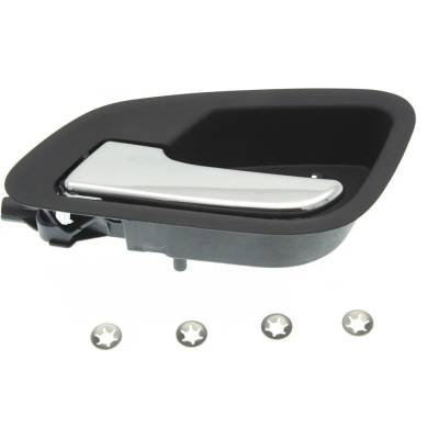 Rareelectrical - Left Rear Interior Door Handle Compatible With 2015-2020 Chevrolet Colorado Chrome Lever With Black - Image 1