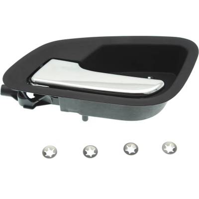 Rareelectrical - Left Rear Interior Door Handle Compatible With 2015-2020 Chevrolet Colorado Chrome Lever With Black - Image 2