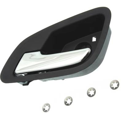 Rareelectrical - Left Rear Interior Door Handle Compatible With 2015-2020 Chevrolet Colorado Chrome Lever With Black - Image 3