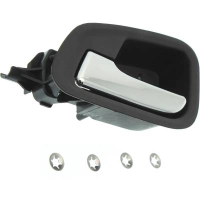 Rareelectrical - Left Rear Interior Door Handle Compatible With 2015-2020 Chevrolet Colorado Chrome Lever With Black - Image 4