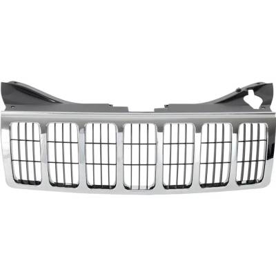 RAREELECTRICAL - New Chrome Grille Assembly Compatible With Jeep Grand Cherokee Laredo 6 Cyl 3.0L Grand Cherokee Srt8 - Image 2