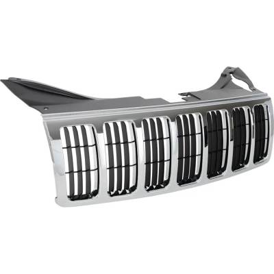 RAREELECTRICAL - New Chrome Grille Assembly Compatible With Jeep Grand Cherokee Laredo 6 Cyl 3.0L Grand Cherokee Srt8 - Image 3