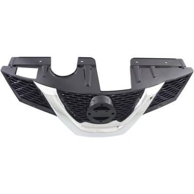 Rareelectrical - New Painted Black Grille Assembly Compatible With Nissan Rogue S 4 Cyl 2.5L Rogue Sv 4 Cyl 2.5L - Image 4