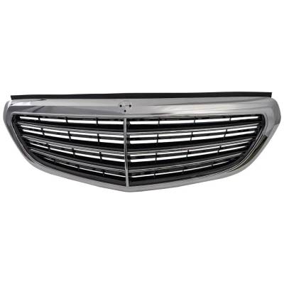 Rareelectrical - Chrome Grille Assembly Compatible With Mercedes Benz E350 4Matic 6 Cyl 3.5L 2014-2016 Mb1200165 - Image 2