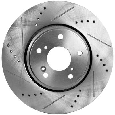 New Cross-Drilled Brake Disc Compatible With Acura Honda Accord Sport Special Edition 4 Cyl 2.4L
