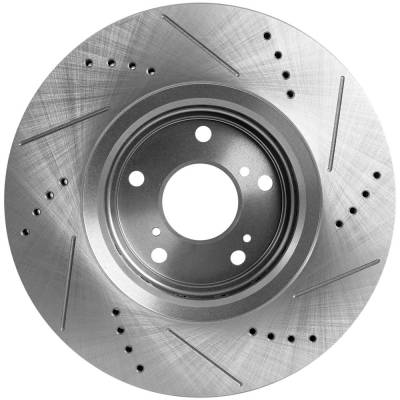 RAREELECTRICAL - New Cross-Drilled Brake Disc Compatible With Acura Honda Civic Si 4 Cyl 1.5L Accord Se 4 Cyl 2.4L - Image 4