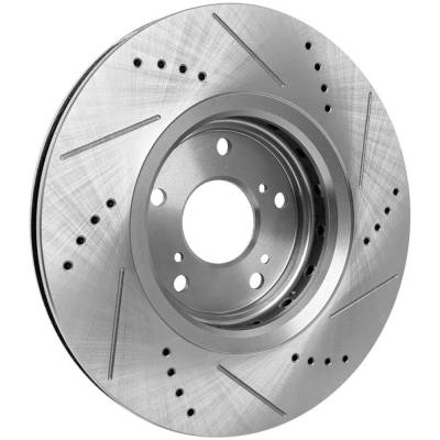 RAREELECTRICAL - New Cross-Drilled Brake Disc Compatible With Acura Honda Civic Si 4 Cyl 1.5L Accord Se 4 Cyl 2.4L - Image 5