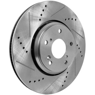 RAREELECTRICAL - New Cross-Drilled Brake Disc Compatible With Acura Honda Ilx Base 4 Cyl 2.4L Accord Touring 6 Cyl - Image 2