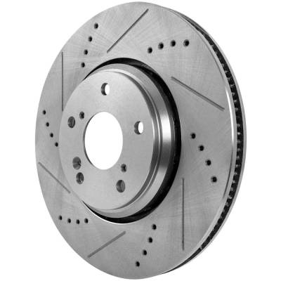 RAREELECTRICAL - New Cross-Drilled Brake Disc Compatible With Acura Honda Ilx Base 4 Cyl 2.4L Accord Touring 6 Cyl - Image 3