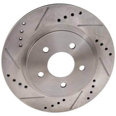 RAREELECTRICAL - New Cross-Drilled Brake Disc Compatible With Ford Mustang Gt 8 Cyl 5.0L Mustang Shelby Gt 8 Cyl 4.6L - Image 3