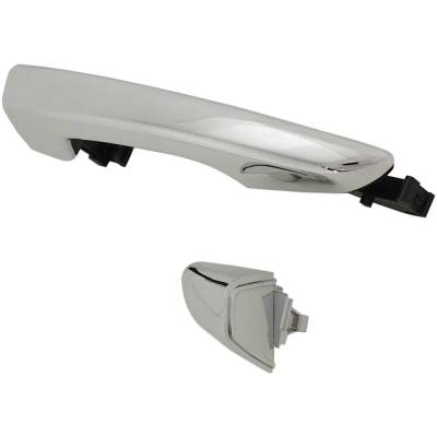 Rareelectrical - Front Passenger Side Exterior Door Handle Compatible With 2015-2019 Hyundai Sonata Chrome Without - Image 3