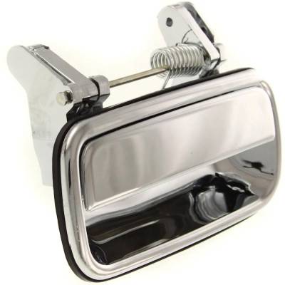 Rareelectrical - Rear Passenger Side Exterior Door Handle Compatible With 2001-2004 Toyota Tacoma Chrome Without Key - Image 2
