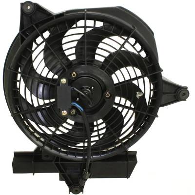 New A/C Condenser Cooling Fan Assembly Compatible With Hyundai Santa Fe Lx 6 Cyl 2.7L Santa Fe Gl 4