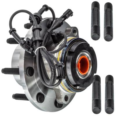 Front Hub Bearing Assembly Compatible With 1999-2005 Ford F-350 Super Duty Excursion 4-Lug Abs