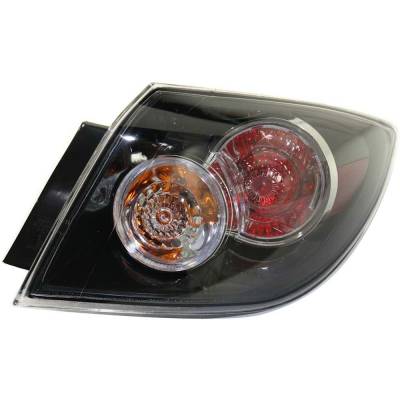 Rareelectrical - New Tail Light Compatible With 2007-2009 Mazda 3 3 Sport 2.0L 2.3L I4 Right Passenger Side Halogen - Image 1