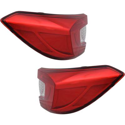 Rareelectrical - New Pair Of Outer Tail Lights Compatible With Honda Accord Ex Ex-L Lx Sedan 2018-2022 By Part - Image 4