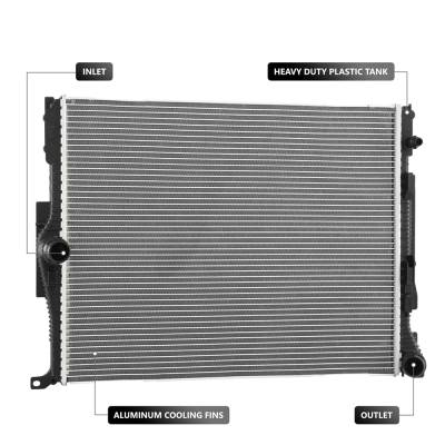 Rareelectrical - Engine Radiator Compatible With 2017-2018 Bmw 2.0L 3.0L I4 Ea888 Ea837/Ea839 Audi Audi 349Hp - Image 2