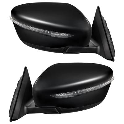 Rareelectrical - New Left Driver & Right Passenger Side Door Mirror Compatible With 2014-2016 Nissan Rogue Power - Image 2